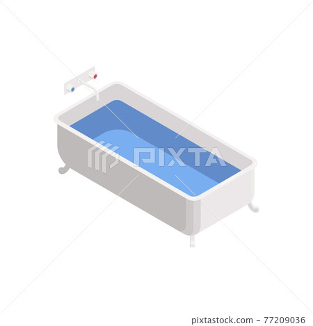 Bathtub Isometric Icon - Stock Illustration [77209036] - PIXTA