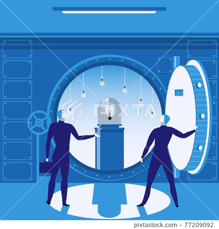 Bank vault concept vector illustration. 77209092