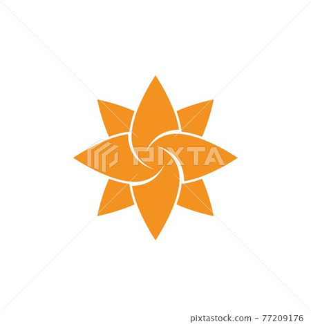 Abstract mandala flower swirl logo icon vector design. Elegant premium ornament vector logotype symbol. logo for hotel spa salon 77209176
