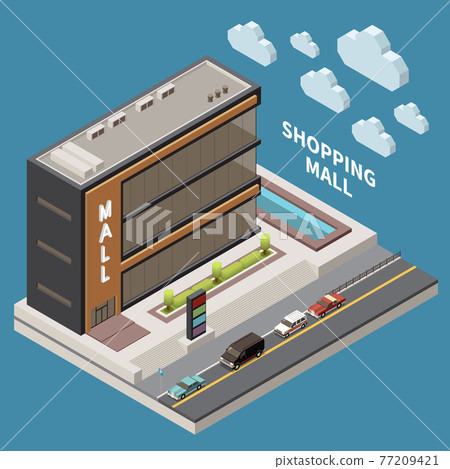 Shopping Mall Concept Illustration 77209421