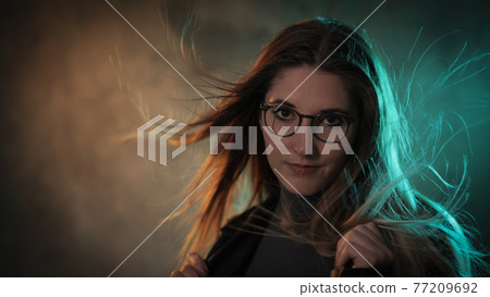 Beauty and fashion shot of a young pretty woman Beauty and fashion shot of a young pretty woman 77209692