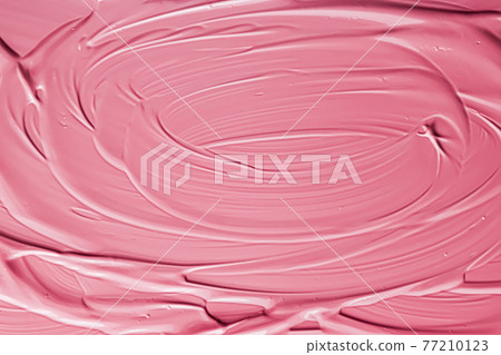 Pink lipstick or lip gloss texture as cosmetic background, makeup and beauty cosmetics product for luxury brand, holiday flatlay backdrop or abstract wall art and paint strokes 77210123