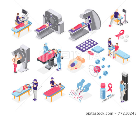 Cancer Day Recolor Icons Set 77210245