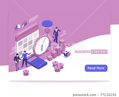 Business Strategy Isometric Banner - Stock Illustration [77210250] - PIXTA