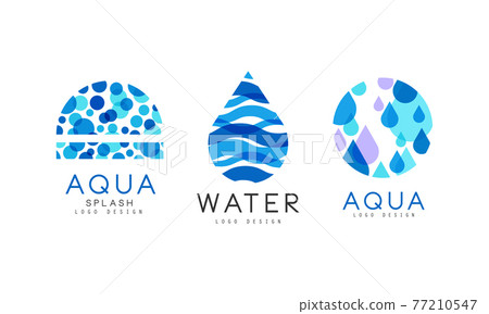 Aqua Splash Logo Design Set, Water Blue Badges, Natural Mineral Aqua Labels Vector Illustration Aqua Splash Logo Design Set, Water Blue Badges, Natural Mineral Aqua Labels Vector Illustration 77210547