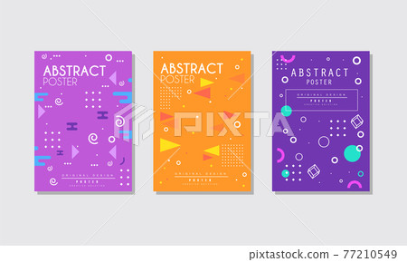Abstract Poster Set, Bright Modern Cover, Brochure, Banner, Background Design Vector Illustration Abstract Poster Set, Bright Modern Cover, Brochure, Banner, Background Design Vector Illustration 77210549