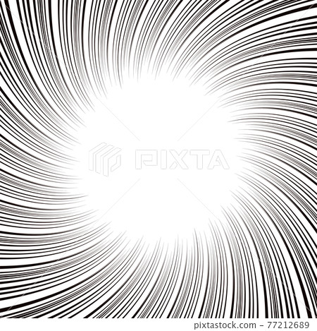 Swirl-like concentrated line frame material Square 77212689