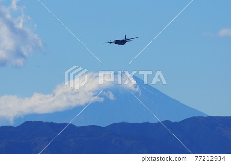 Mt. Fuji and C-130 Hercules 77212934