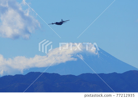 Mt. Fuji and C-130 Hercules 77212935