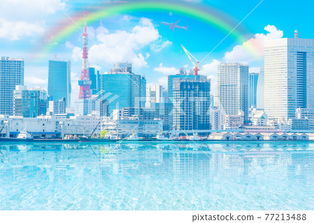 東京都市風景 77213488