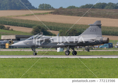 Swedish Air Force Saab JAS39C Gripen Landing Swedish Air Force Saab JAS39C Gripen Landing 77213566