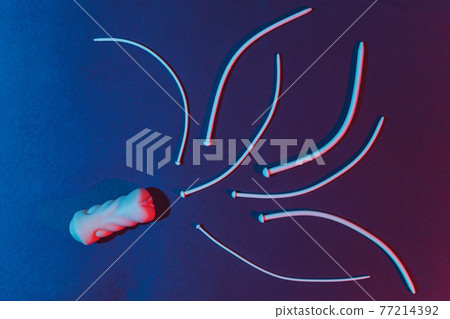 Vibrator for relaxation and pleasure.Vibrator for sex games. Vaginal exercise machines for intimate.Vibrator toys for adults. Sex toys. vibration work and artificial vagina. sex games concept. 77214392