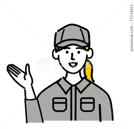 工作服,女性,年輕的建議,流行,手繪 工作服,女性,年輕的建議,流行,手繪 77214821