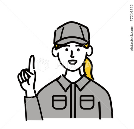 工作服,女性,年輕建議,食指流行,手繪 工作服,女性,年輕建議,食指流行,手繪 77214822