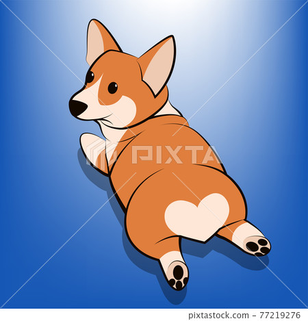 Cute Cartoon Vector Illustration of a corgi dog Cute Cartoon Vector Illustration of a corgi dog 77219276
