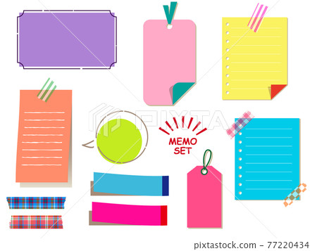 便箋和便箋框架集 插圖素材 圖庫