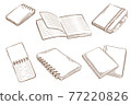 note paper book doodle set - Free hand drawing vector - sketch concept 77220826