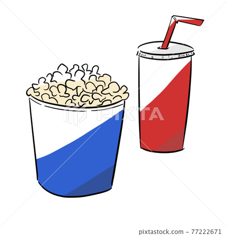 爆米花和飲料 77222671