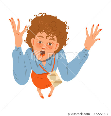 Female Shouting Ou Loud as Stressed out Office Employee Feeling Deadline Vector Illustration Female Shouting Ou Loud as Stressed out Office Employee Feeling Deadline Vector Illustration 77222907