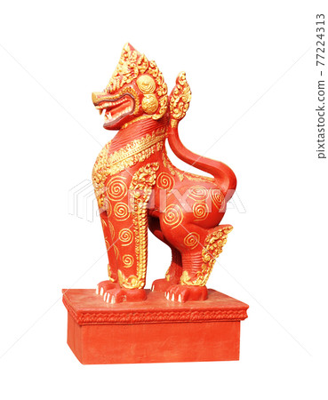 Traditional cambodian lion statue, Cambodia Traditional cambodian lion statue, Cambodia 77224313