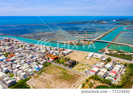 臺灣台南將軍區青鯤鯓扇形鹽田Tainan Yantian, Asia, Taiwan 77224892