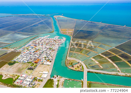 臺灣台南將軍區青鯤鯓扇形鹽田Tainan Yantian, Asia, Taiwan 77224904