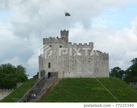 Cardiff Castle Ruins in Wales 77225340