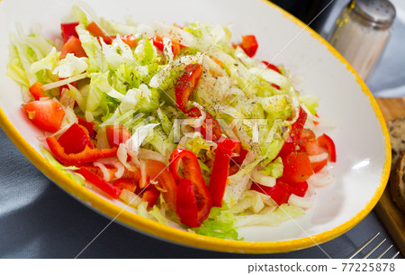 Light salad with fresh vegetables Light salad with fresh vegetables 77225878