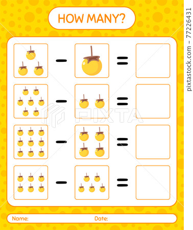 How many counting game nance. worksheet for preschool kids, kids activity sheet, printable worksheet How many counting game nance. worksheet for preschool kids, kids activity sheet, printable worksheet 77226431