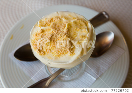 Portuguese Serradura pudim dessert Portuguese Serradura pudim dessert 77226702