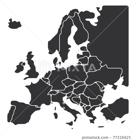 Simplified smooth map of Europe 77226825