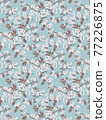 Mountain cherry blossoms _ light blue 77226875