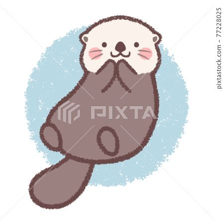 海獺背景，雙手合十 77228025