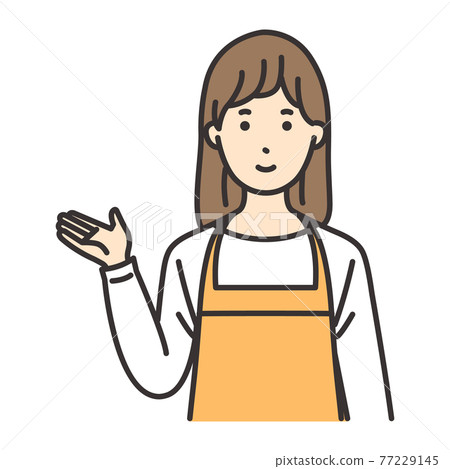 Housewife woman pose guidance Housewife woman pose guidance 77229145