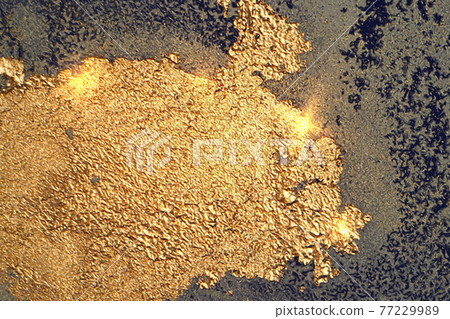 Bright gold and dark blue pattern with texture of geode and sparkles Bright gold and dark blue pattern with texture of geode and sparkles 77229989