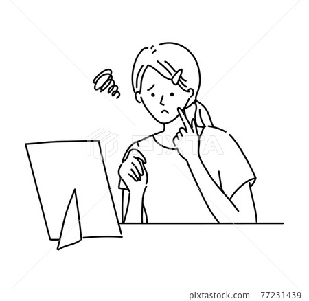 Female illustration beauty rough skin mask female Female illustration beauty rough skin mask female 77231439