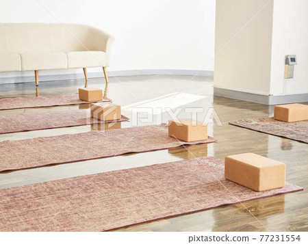 Indoor with yoga mat 77231554
