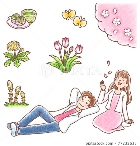 四月形象插畫_蠟筆風格 77232635