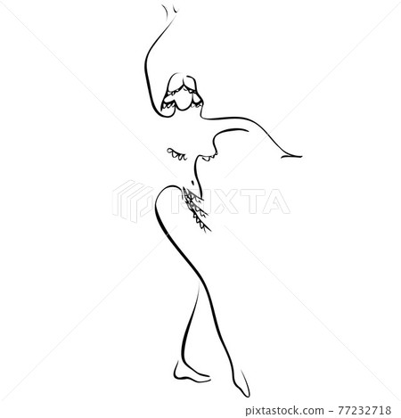 Belly Dancer vector dancing girls.. 77232718