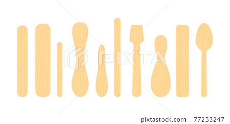 Popsicle stick for ice cream or medical tongue depressor set. 77233247