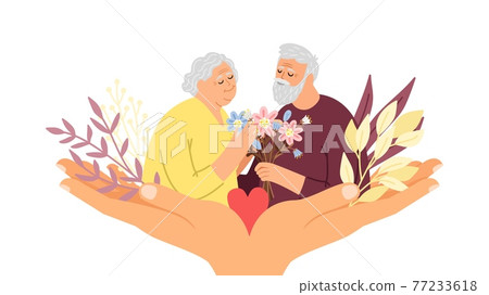 Elderly care concept illustration Elderly care concept illustration 77233618