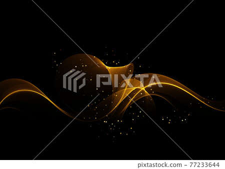 Golden abstract transparent light effect on... - Stock Illustration ...