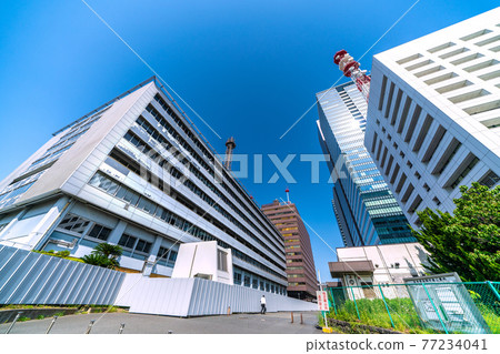Tokyo cityscape of Japan, former Japan Meteorological Agency. (The Japan Meteorological Agency moved to Toranomon Government Building in Minato Ward on December 7, 2020) 77234041