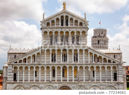 Pisa Cathedral facade  Piazza del Duomo Pisa Tuscany Italy 77234081
