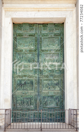 Pisa Cathedral bronze door Piazza del Duomo Pisa Tuscany Italy Pisa Cathedral bronze door Piazza del Duomo Pisa Tuscany Italy 77234082