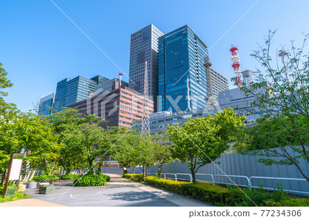 日本東京城市景觀，前日本氣象廳。 （日本氣象廳於2020年12月7日搬遷至港區虎之門政府大樓） 77234306