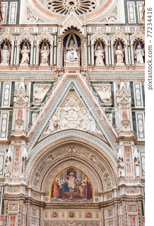 Florence Cathedral facade Piazza del Duomo Florence Tuscany Italy 77234416
