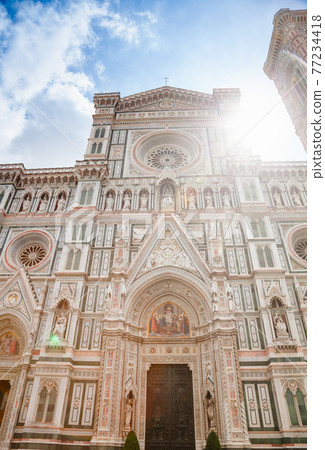 Florence Cathedral facade Piazza del Duomo Florence Tuscany Italy 77234418