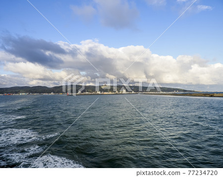 Wakkanai, Hokkaido, Japan seen from offshore Wakkanai, Hokkaido, Japan seen from offshore 77234720