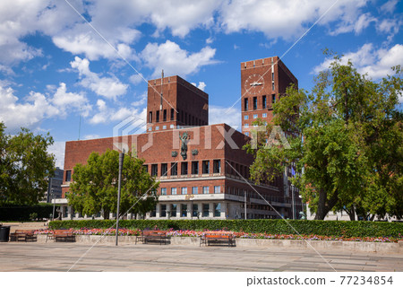 Oslo City Hall Central Oslo Norway Scandanavia 77234854